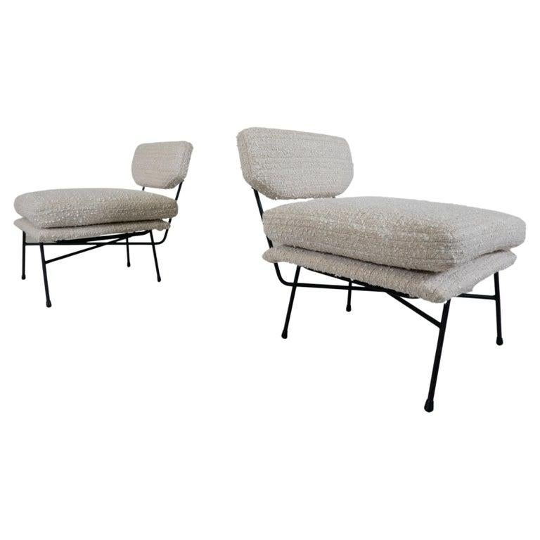 Mid-20th Century Mid-Century Modern Pair of 'Elettra' Armchairs by Stdio BBPR for Arflex, 1950s For Sale