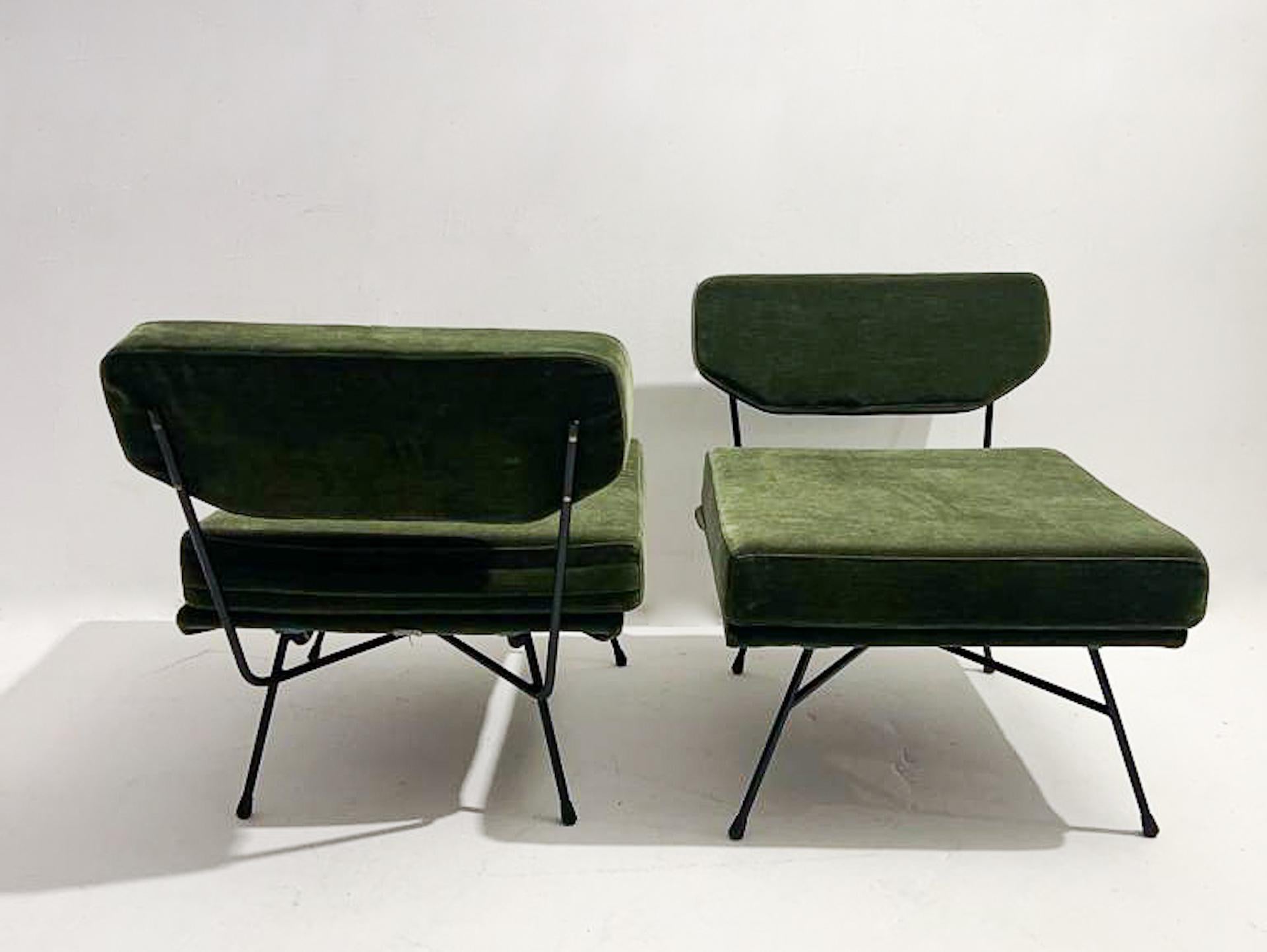 Mid-Century Modern Pair of 'Elettra' Armchairs by Studio BBPR for Arflex, 1950s 2