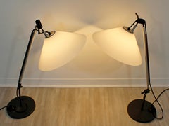 Mid-Century Modern Enzo Mari Adjustable Table Lamps Aggregato Italy, 1970s, Pair
