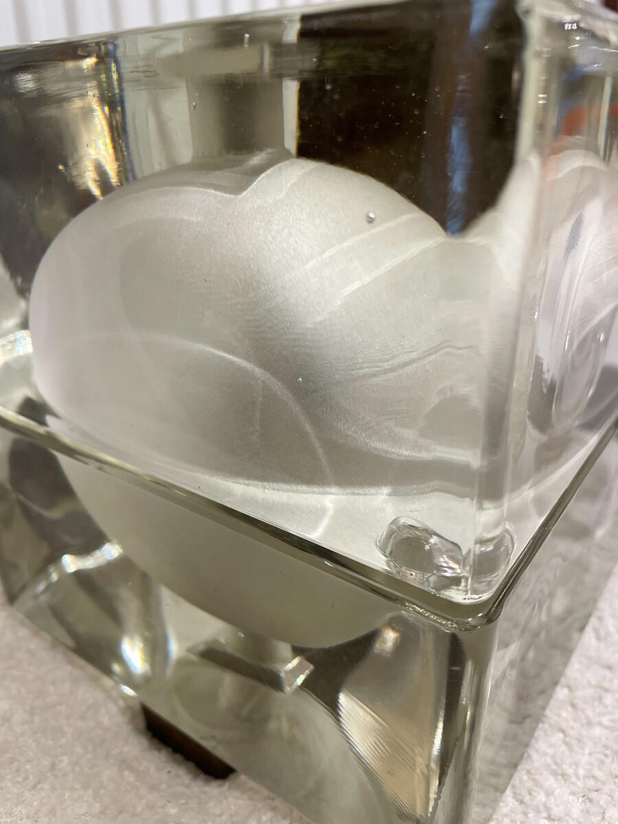 Mid-20th Century Mid-Century Modern Pair of Frosted Glass Cubosfera Wall Lights