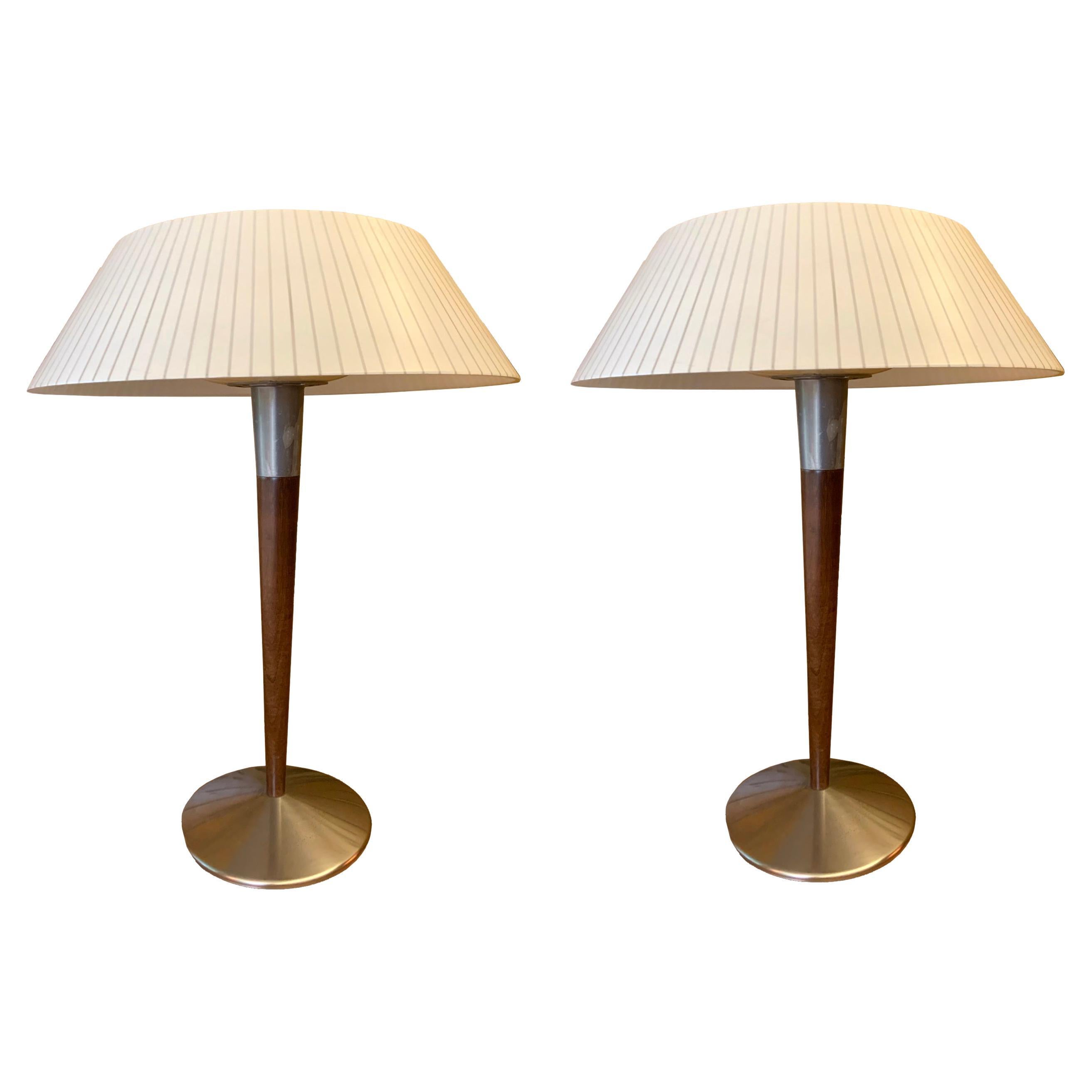 Mid Century Modern Pair of Gerald Thurston for Laurel Table Lamps 1960s