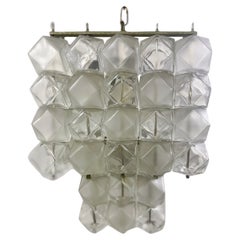 Coppia di lampadari in vetro della metà del secolo scorso, Italia, anni '60
