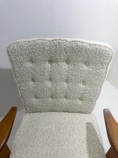 Mid-Century Modern Pair of Guillerme et Chambron Armchairs, France, 1960s