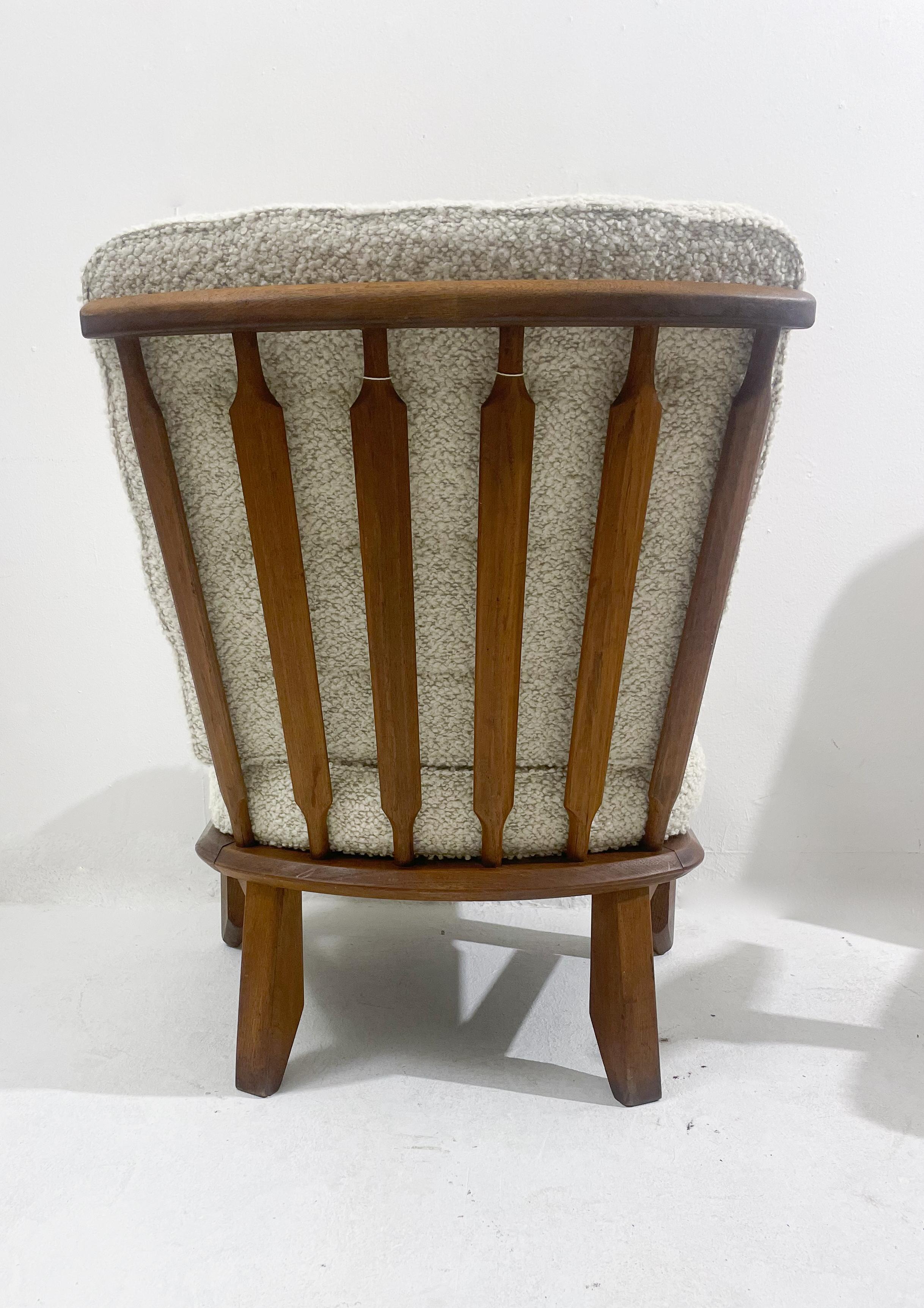 Mid-Century Modern Paire de fauteuils Guillerme et Chambron de style moderne du milieu du siècle, France, années 1960 en vente