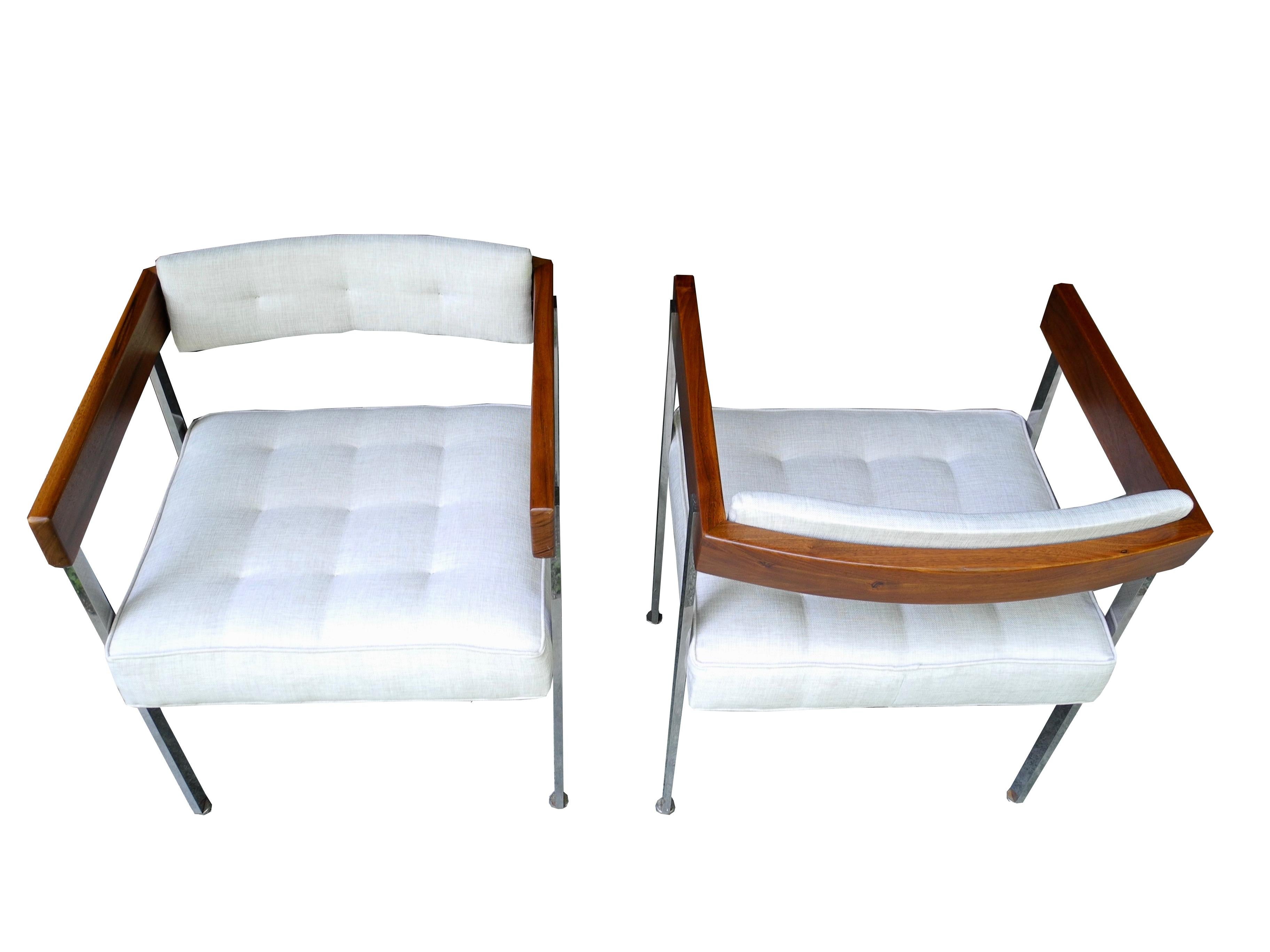 Mid-Century Modern Pair of Harvey Probber Pull-Up Side Chairs For Sale 3