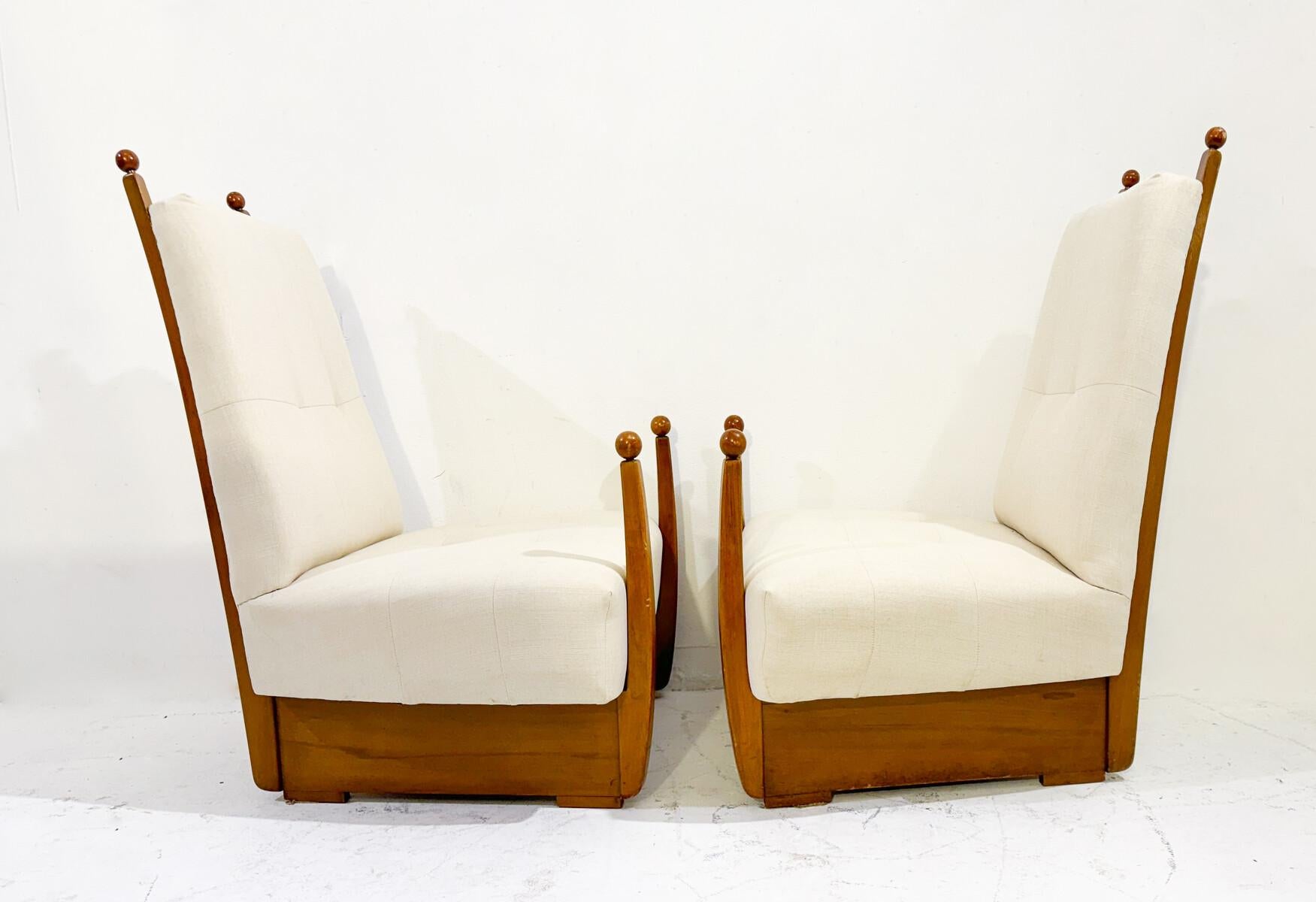 Mid-Century Modern Pair of Hungarian Armchair, 1960s- New Upholstery For Sale 1