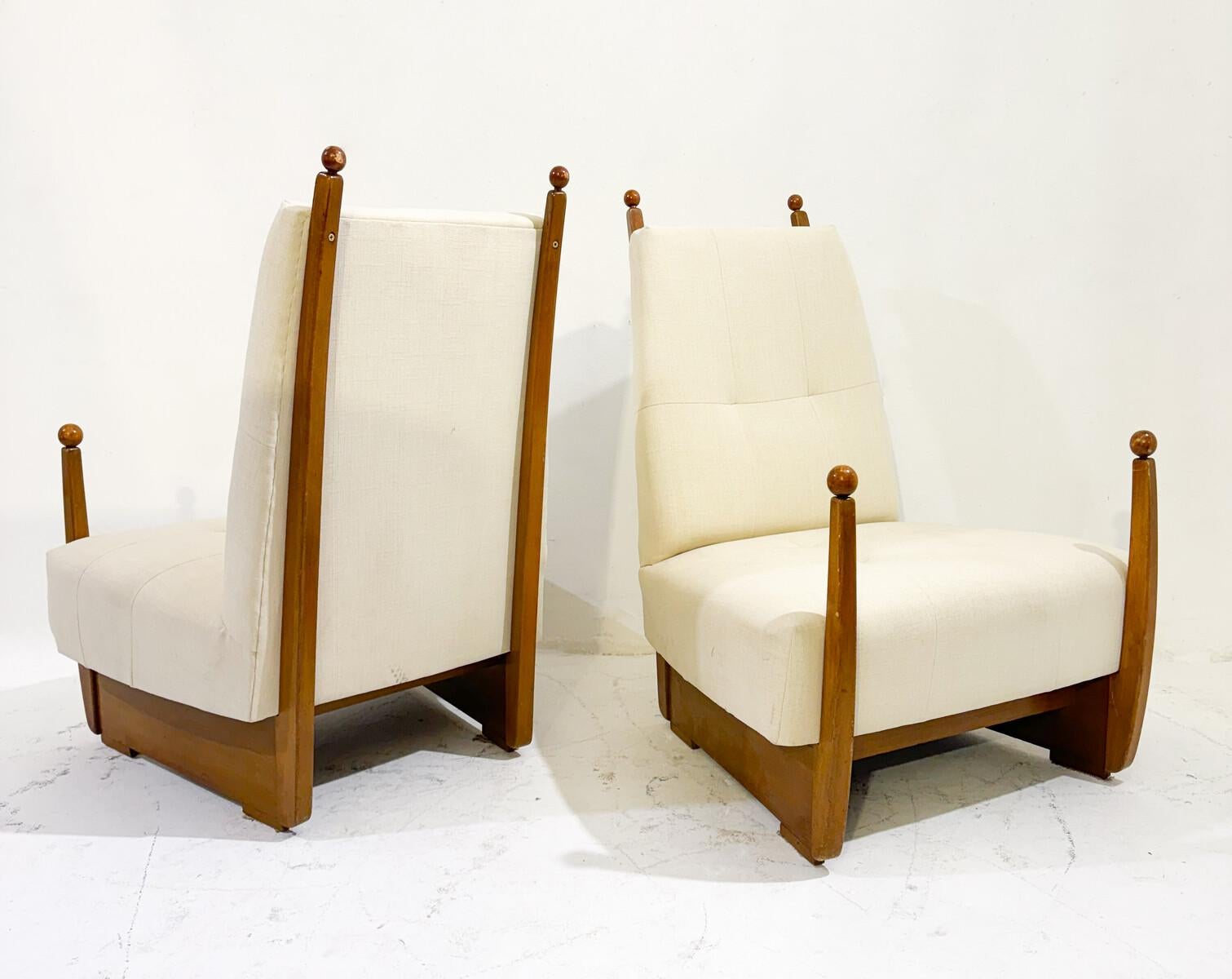 Mid-Century Modern Pair of Hungarian Armchair, 1960s- New Upholstery For Sale 3