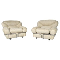 Mid-Century Modern Pair of Italian Armchairs, 1960s