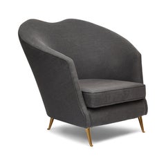 Mid-Century Modern Pair of Italian Armchairs by Cesare Lacca