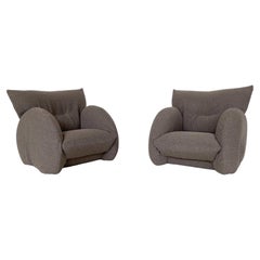Mid-Century Modern Pair of Italian Armchairs, Italy, 1960s - New Upholstery