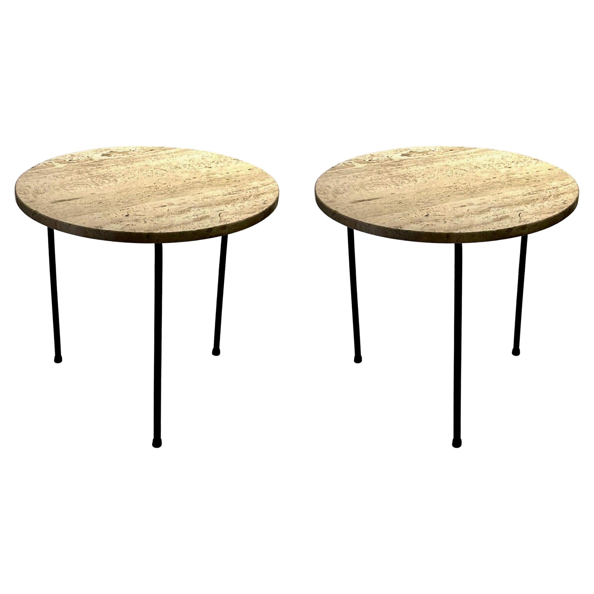 Italian Mid-Century Modern Star Base Small Cocktail Table Marble and ...