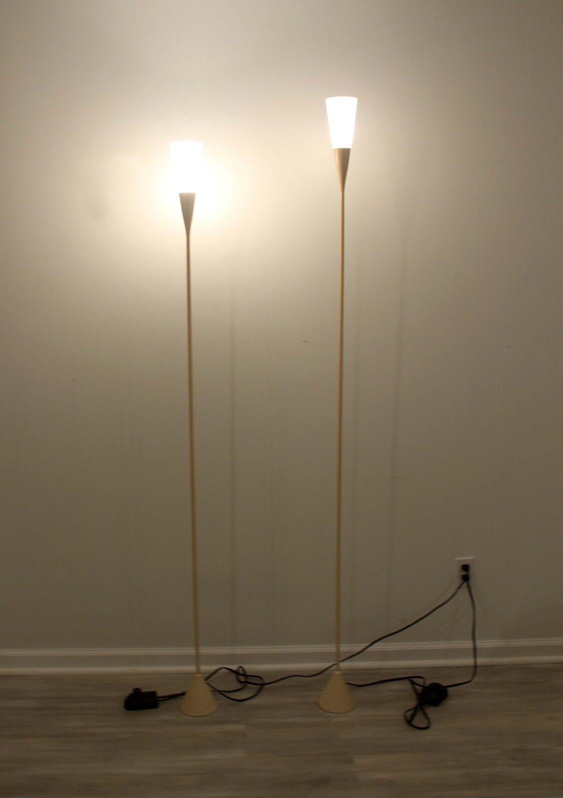 Mid-Century Modern Pair of Italian Milano Torchers Relco Lamps, Italy 2