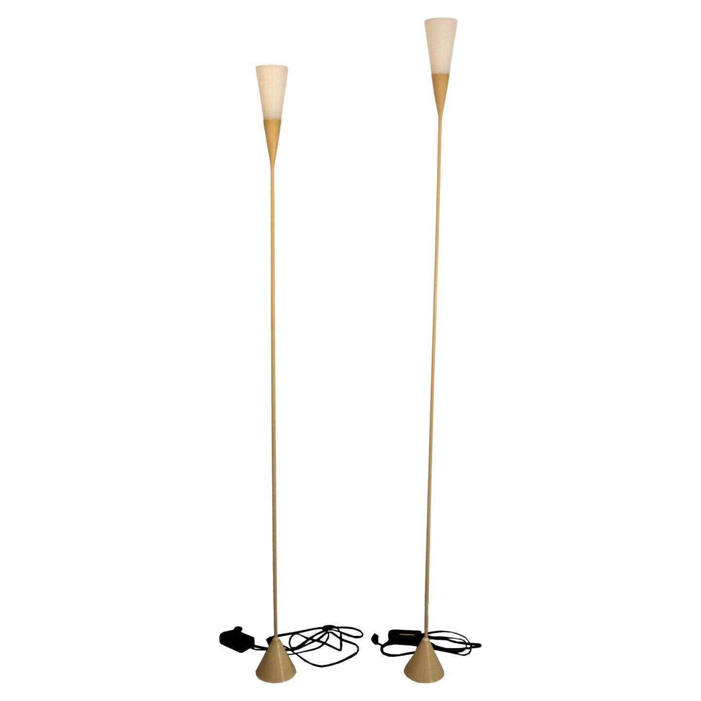 Mid-Century Modern Pair of Italian Milano Torchers Relco Lamps, Italy