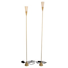 Paire de lampes torchères Relco italiennes de Milan, de style mi-siècle moderne, Italie