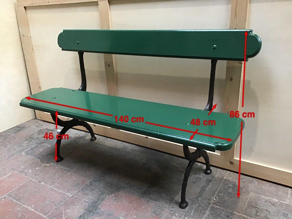 Mid-Century Modern Pair of Italian Painted Wood and Cast Iron Structure Benches For Sale 4