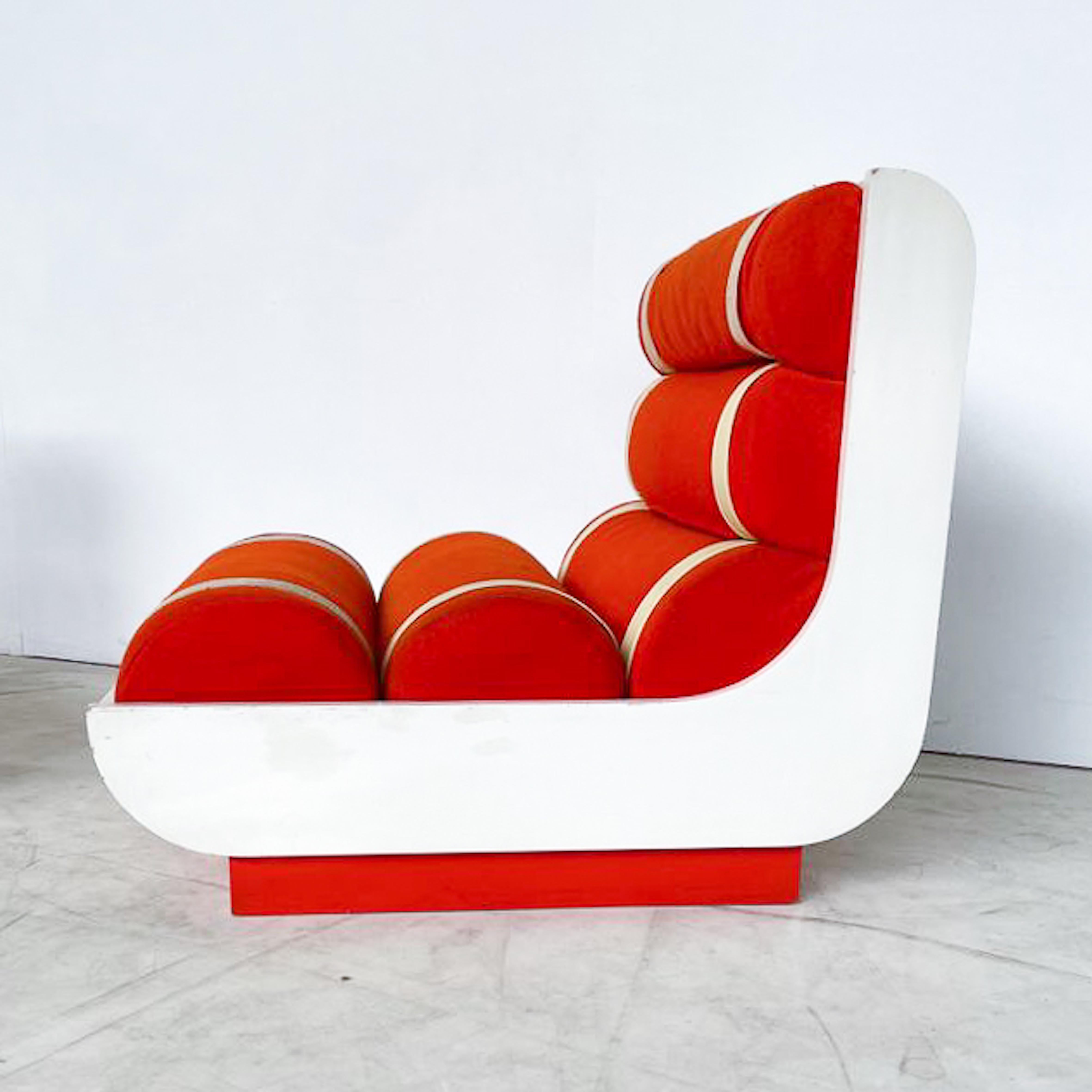 Paire de fauteuils rouges italiens, 1960 - Orignal Upholstery en vente 3