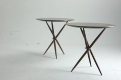 Mid-Century Modern Pair of Janete Side Tables by Sergio Rodrigues, Brazil, 1950s