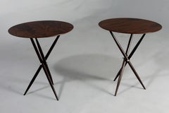 Mid-Century Modern Pair of Janete Side Tables by Sergio Rodrigues, Brazil, 1950s