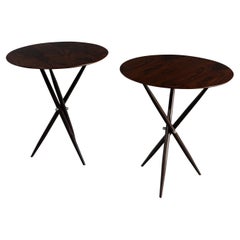 Mid-Century Modern Pair of Janete Side Tables by Sergio Rodrigues, Brazil, 1950s