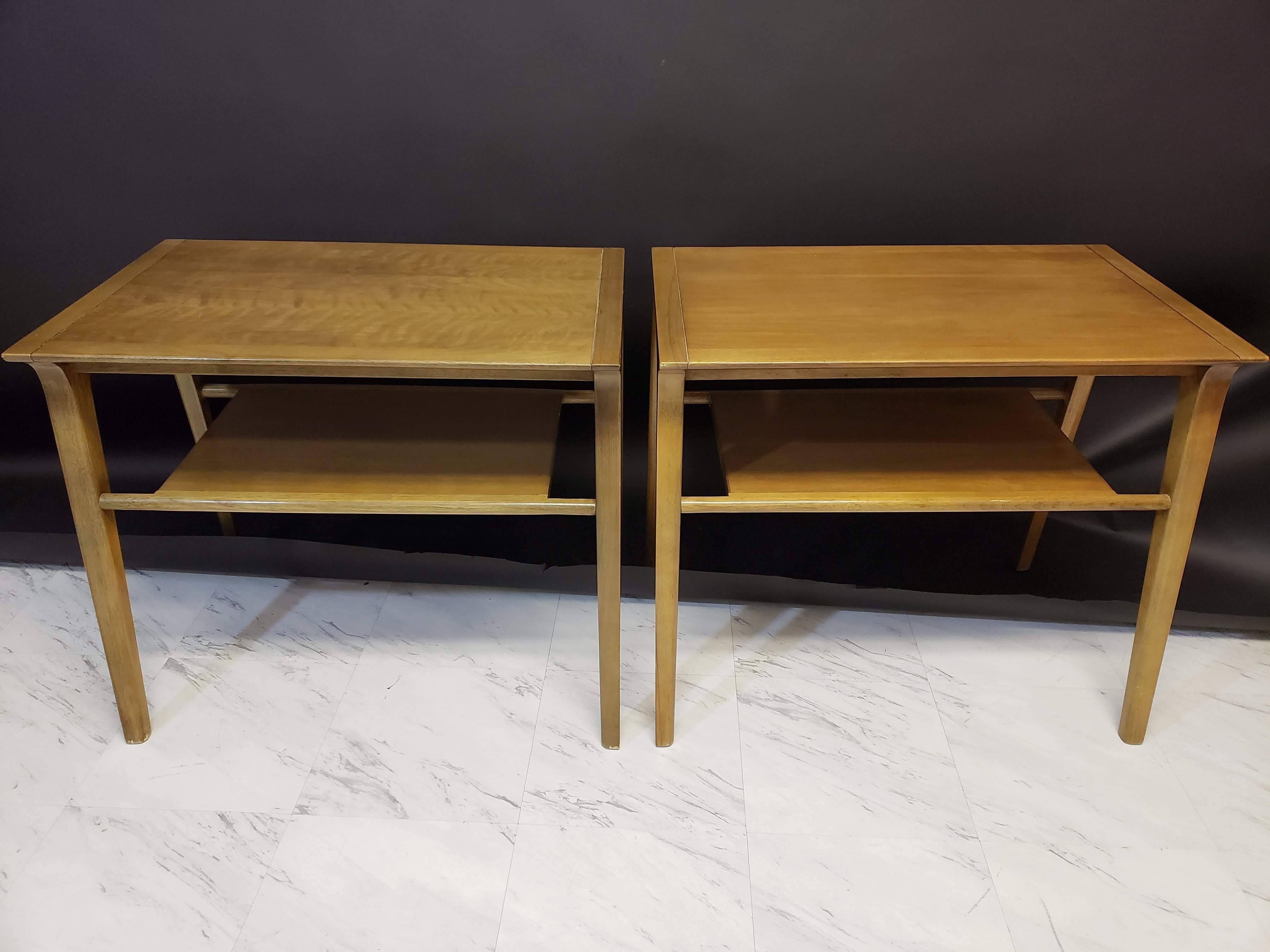 For your consideration is a stunning pair of John Van Koert end side tables. These tables are made of walnut and are very sturdy and in an excellent condition. Dimensions are: 28
