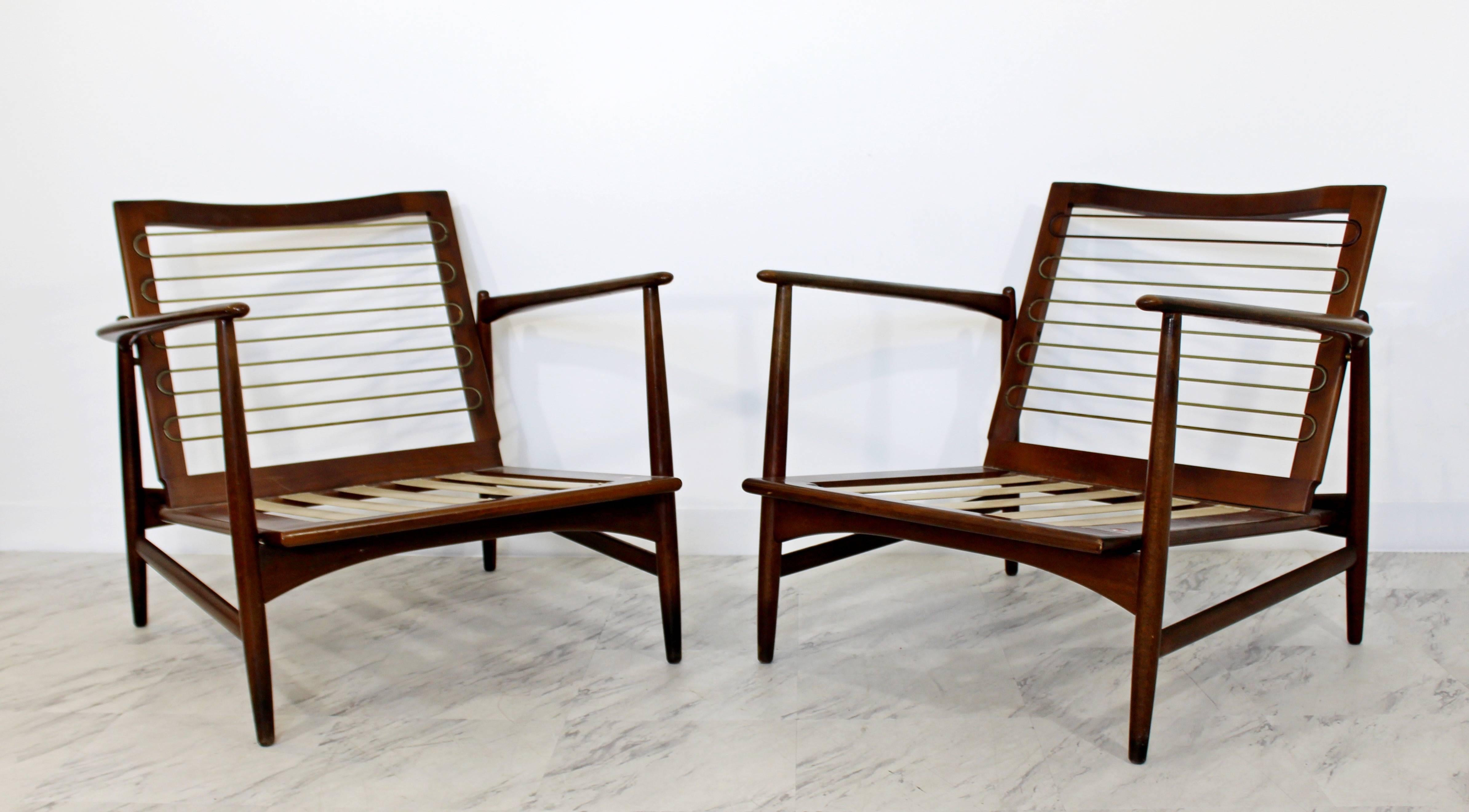 Mid-Century Modern Pair of Kofod-Larsen Selig Lounge Armchairs Denmark, 1960s 2