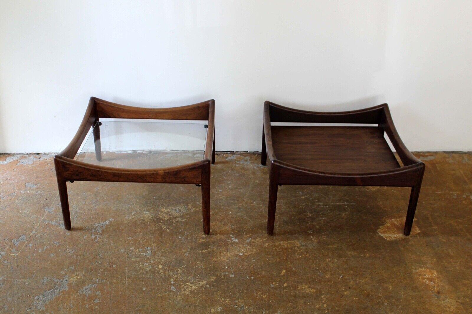 Mid-Century Modern Pair of Kristian Vedel Modus Danish Rosewood End Tables In Good Condition In Keego Harbor, MI