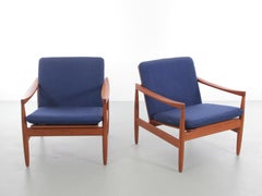 Mid-Century Modern Pair of Lounge Chairs in Teak by Skive Møbelfabrik