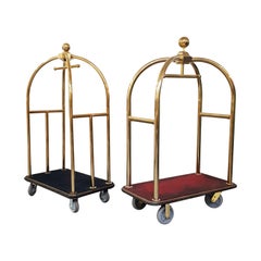 Paire de chariots à bagages modernes du milieu du siècle, 1960