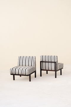 Mid-Century Modern Pair of M1 Armchairs by Branco & Preto, 1953
