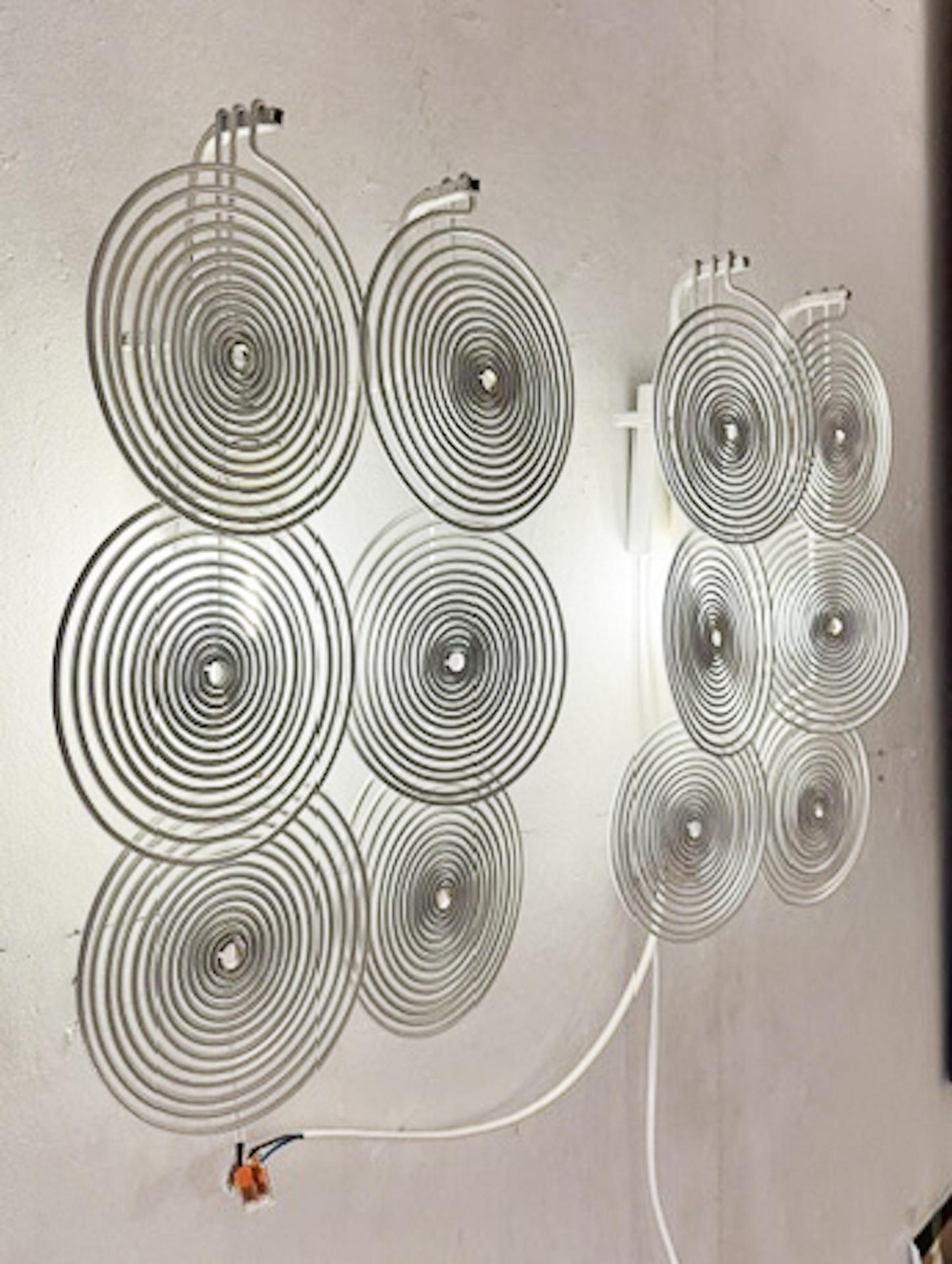 Mid-Century Modern Pair of Metal Wall Lights, Italy, 1960s For Sale 1