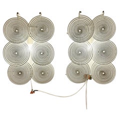 Modernes Paar Wandleuchten aus Metall, Italien, 1960er Jahre