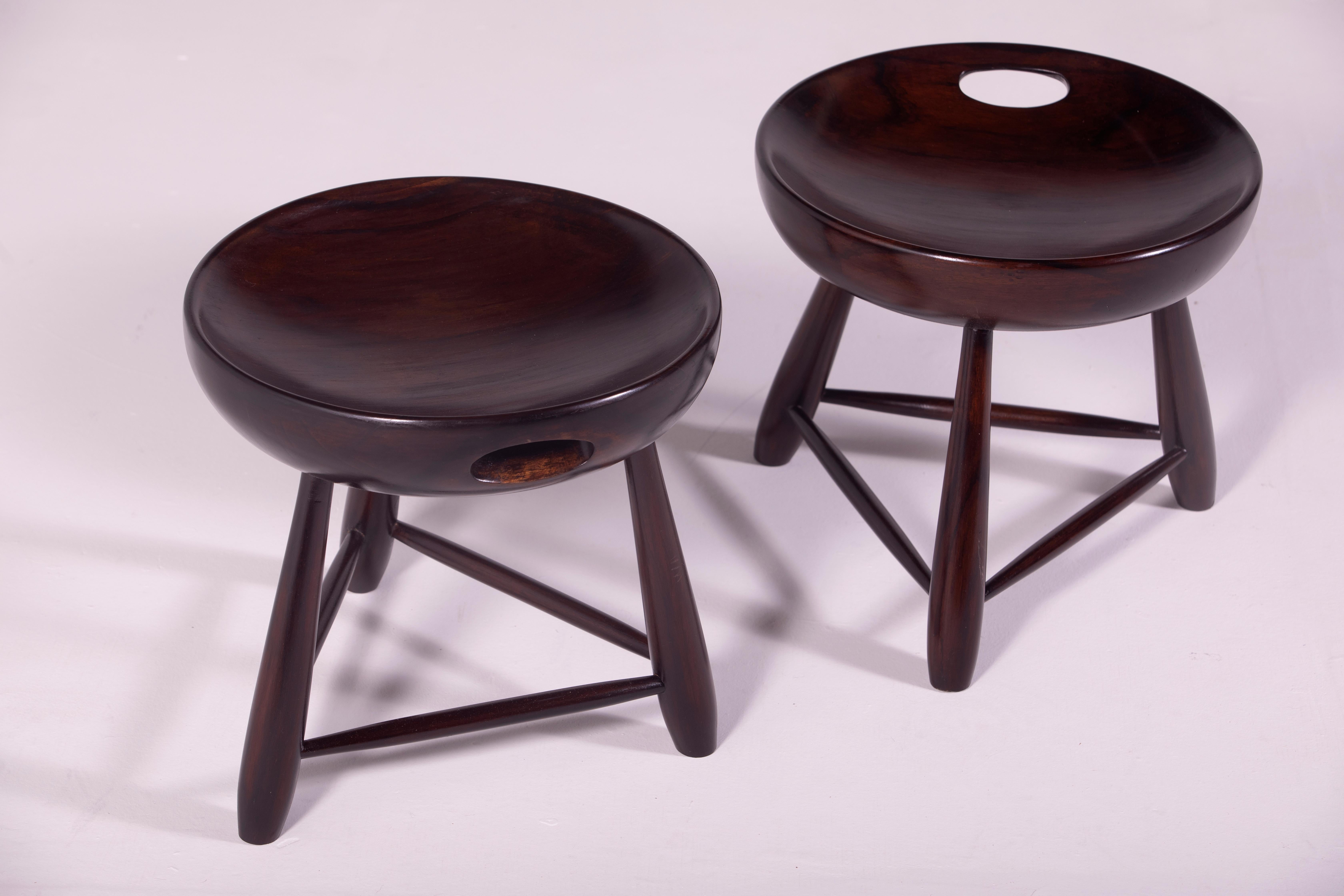 Varnished Mid-Century Modern Pair of 