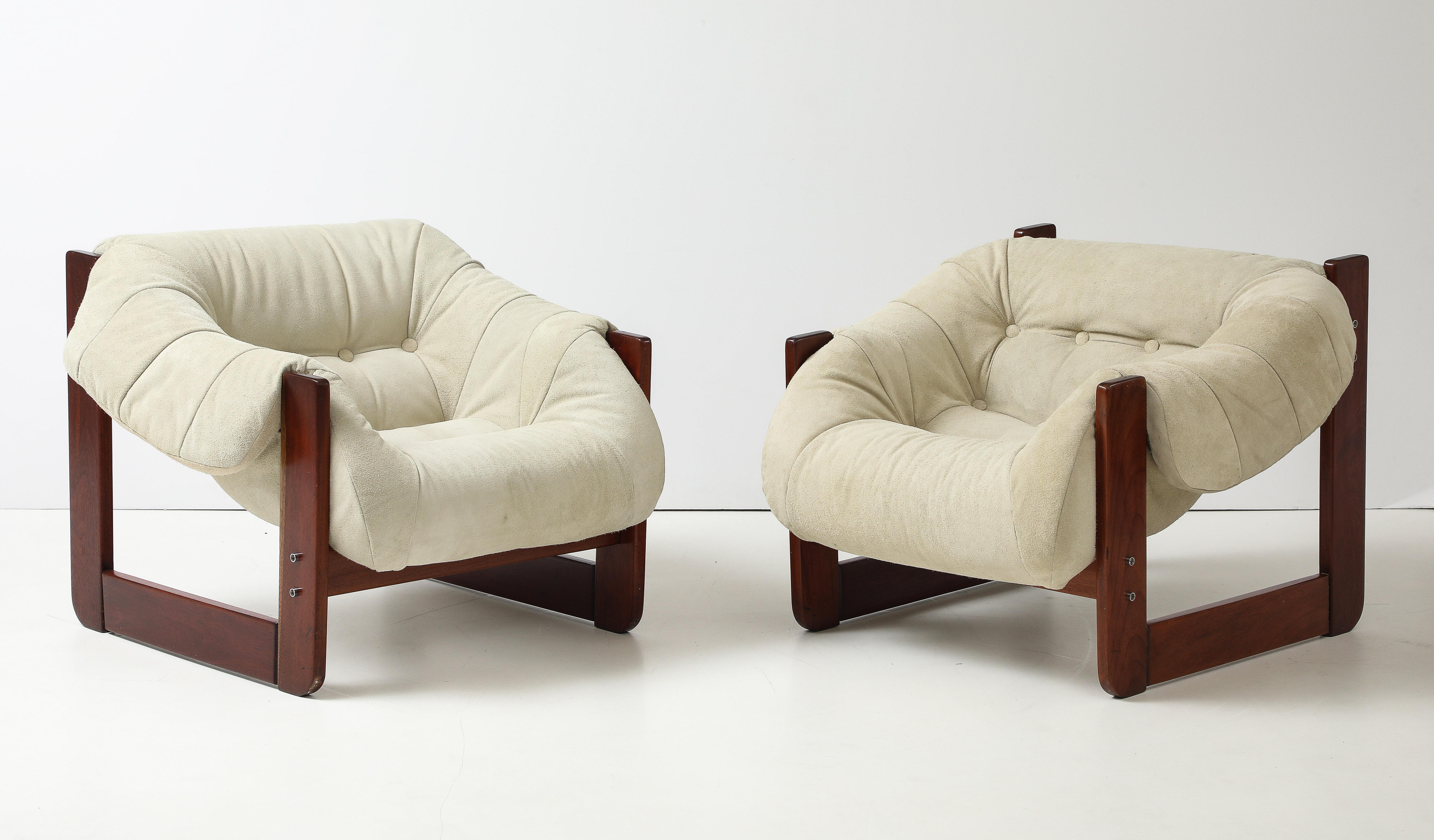 Brasiliano Coppia di poltrone MP-97 di Percival Lafer, anni '70, in stile Mid-Century Modern in vendita