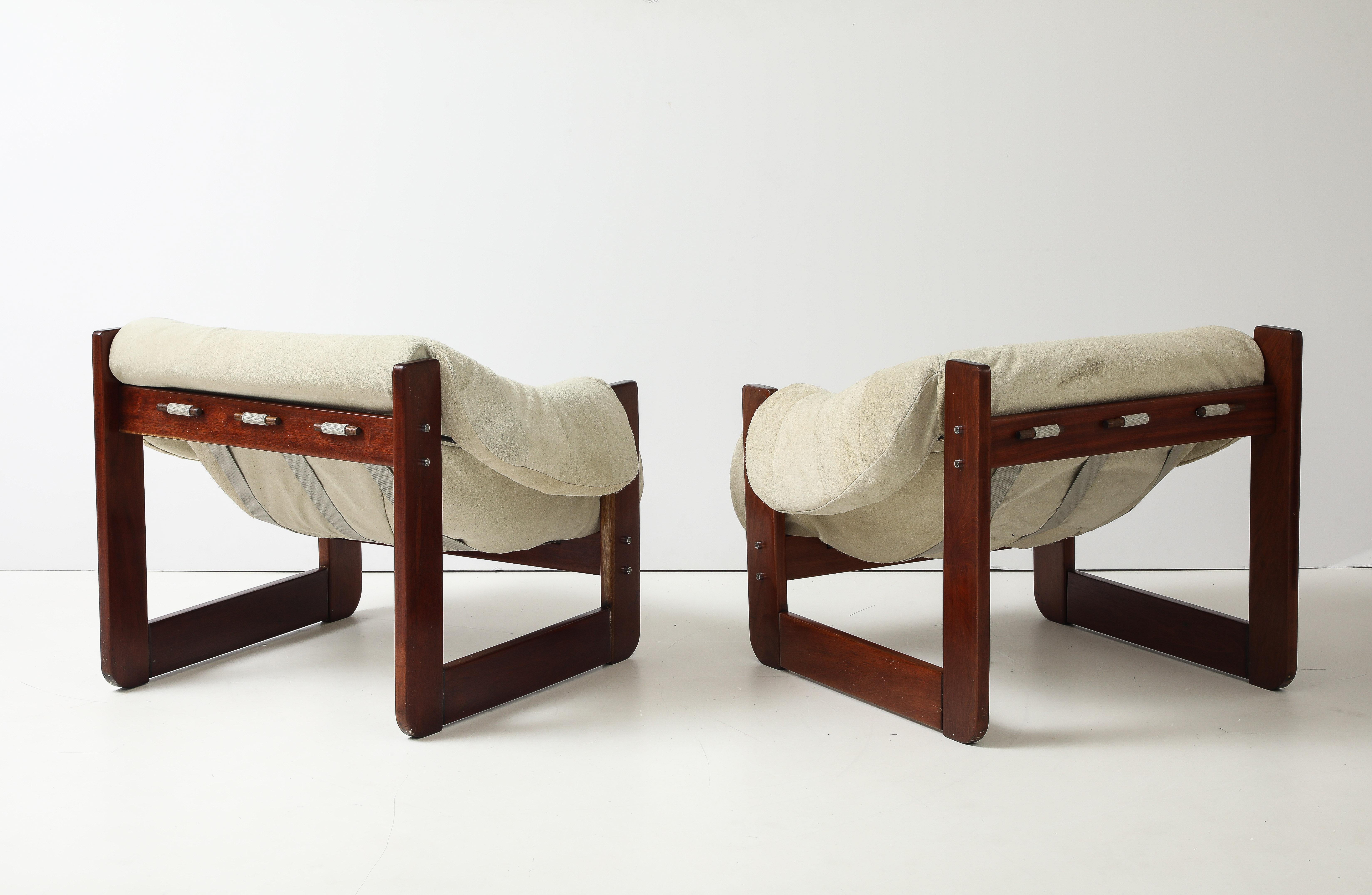 Fine XX secolo Coppia di poltrone MP-97 di Percival Lafer, anni '70, in stile Mid-Century Modern in vendita