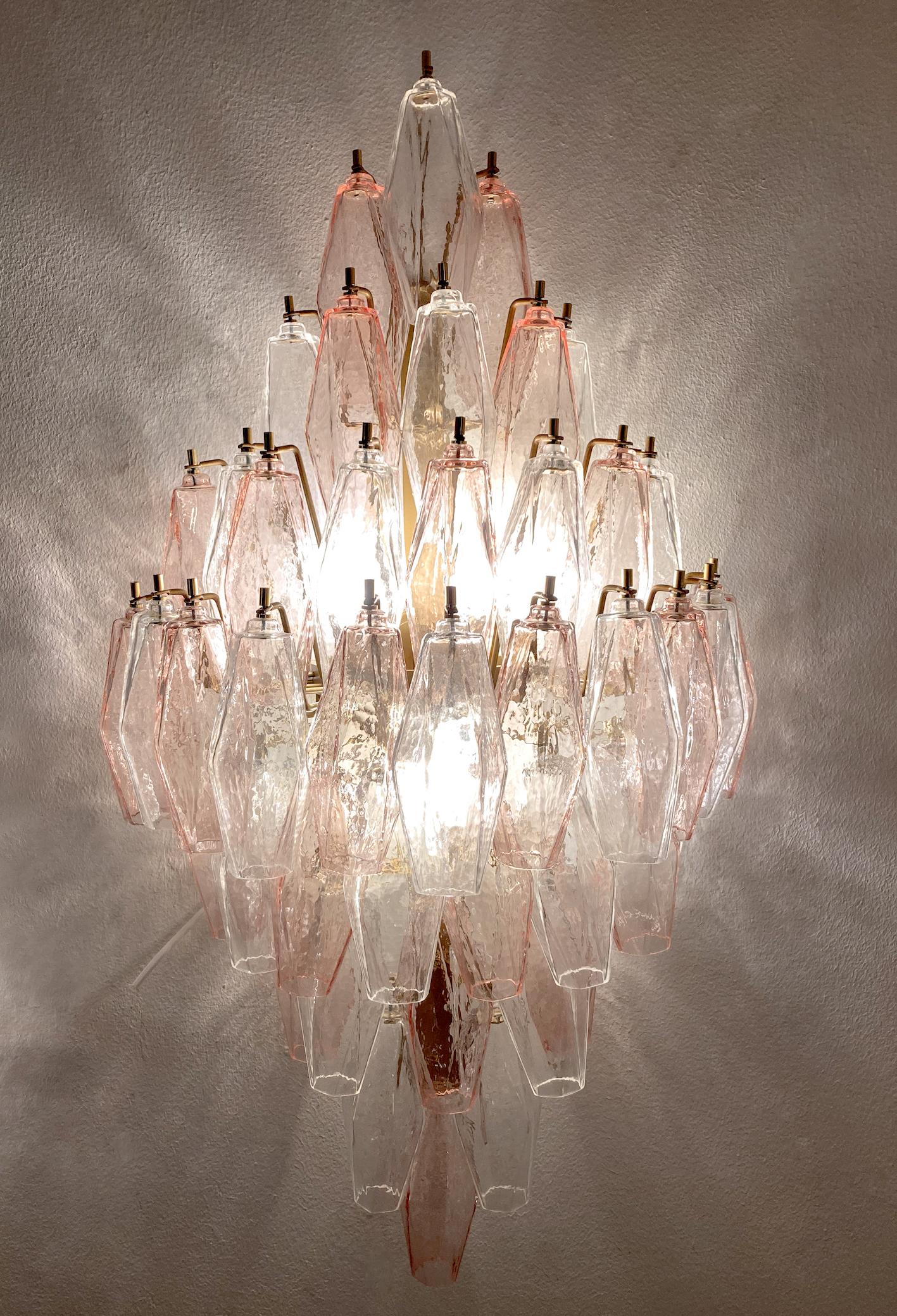 Mid-Century Modern Pair of Murano Glass Wall Lights For Sale 1