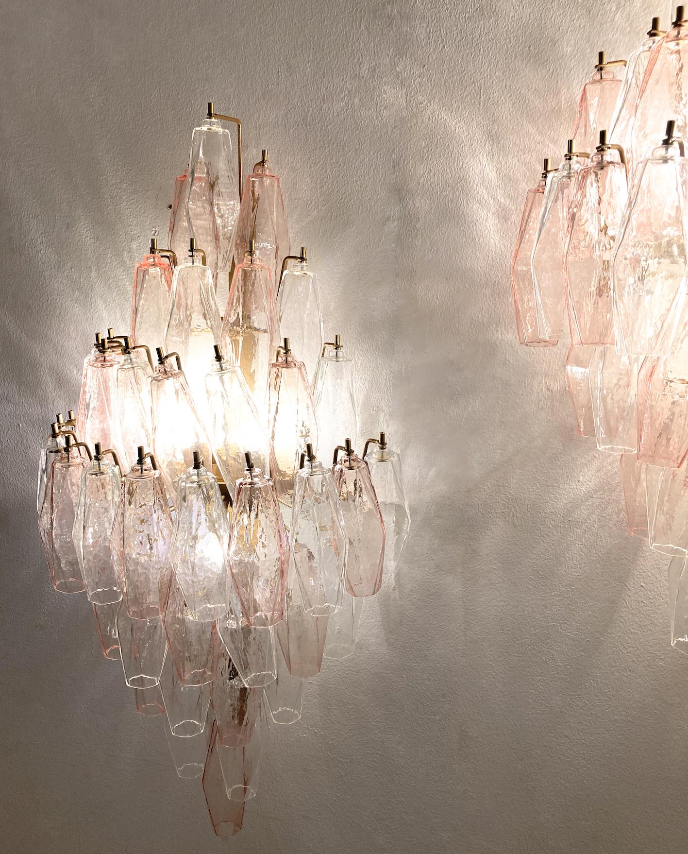 Mid-Century Modern Pair of Murano Glass Wall Lights For Sale 3