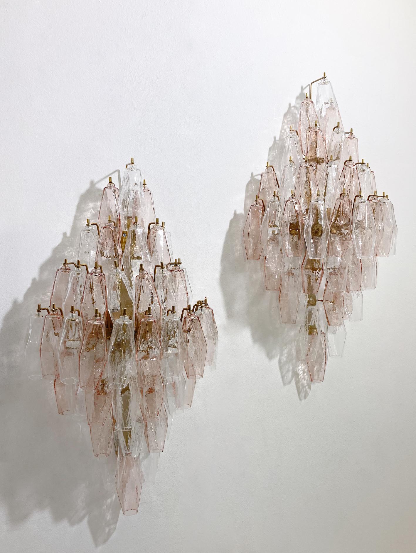 Mid-Century Modern Pair of Murano Glass Wall Lights For Sale 4