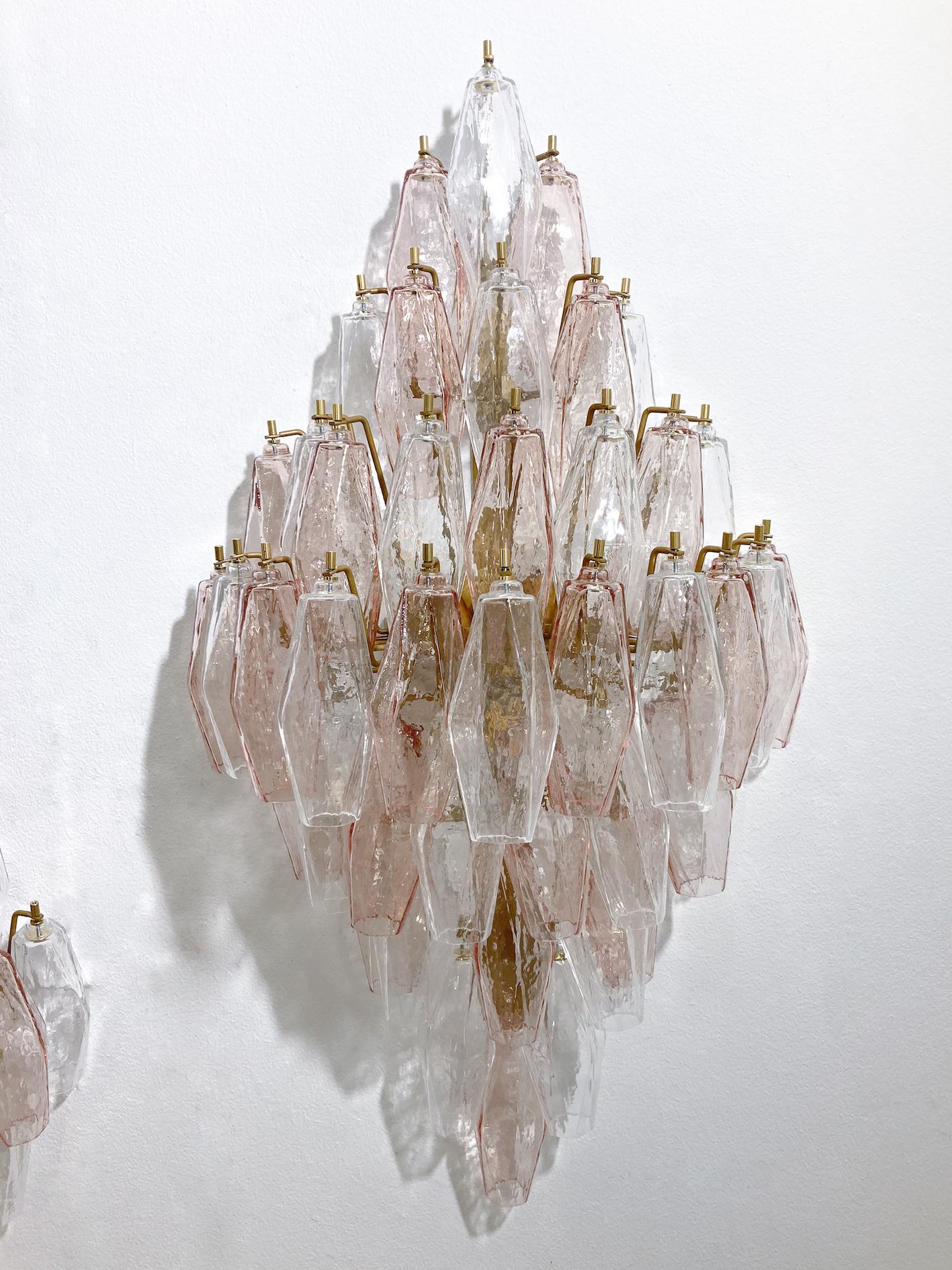 Mid-Century Modern Pair of Murano Glass Wall Lights For Sale 5