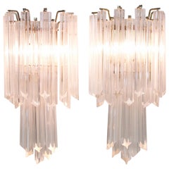Mid-Century Modern Pair of Murano Glass Wall Sconces