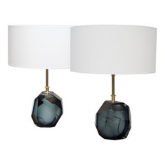 Mid-Century Modern Pair of Murano Table Lamps, Italy, 1950