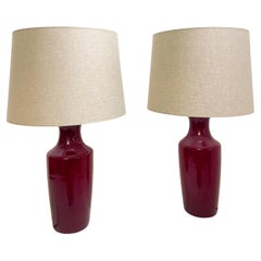 Mid-Century Modern Pair Of Murano Table Lamps, Venini