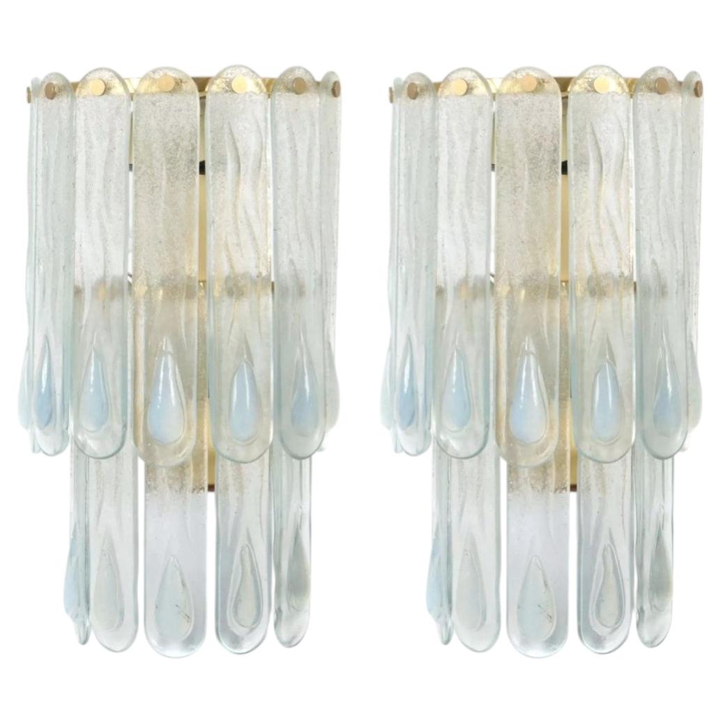Mid-Century Modern Pair of Murano Wall Lights by Carlo Nason