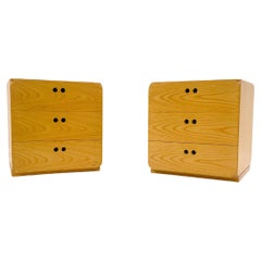 Paire de tables de nuit modernes du milieu du siècle dernier par Derk Jan De Vries, années 1980