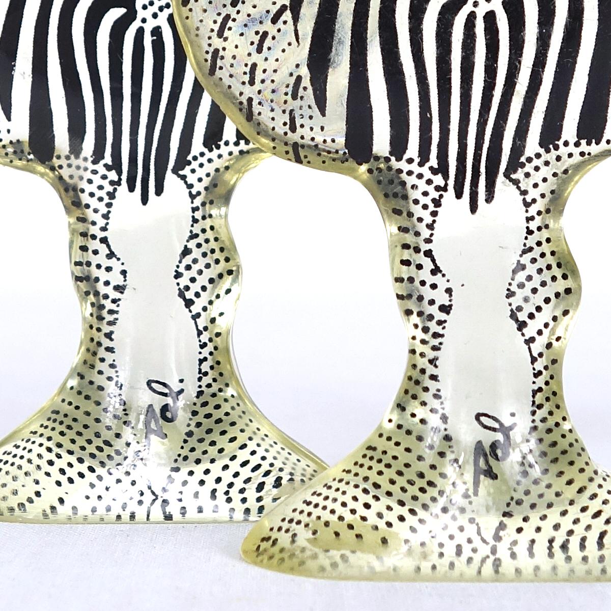 20th Century Mid-Century Modern Pair of Ostriches in Lucite Made by Abraham Palatnik For Sale