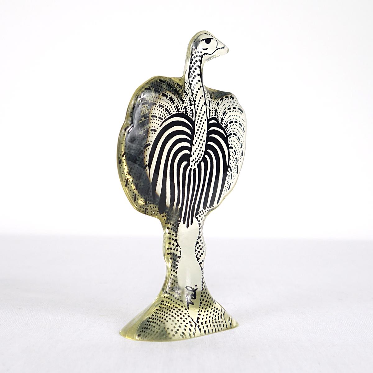 Mid-Century Modern Pair of Ostriches in Lucite Made by Abraham Palatnik For Sale 2