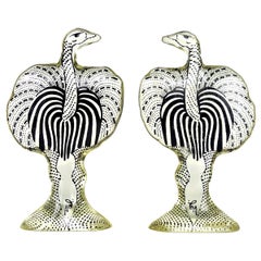 Mid-Century Modern Pair of Ostriches in Lucite Made by Abraham Palatnik