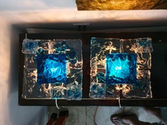 Six Mid-Century Modern  "Patchwork" Glass Sconces by Toni Zuccheri for Venini