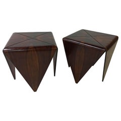Mid-Century Modern Pair of Petalas Side Tables by Jorge Zalszupin, Brazil, 1960s