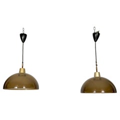 Mid-Century Modern Pair of Plexiglass Chandelier by Candle