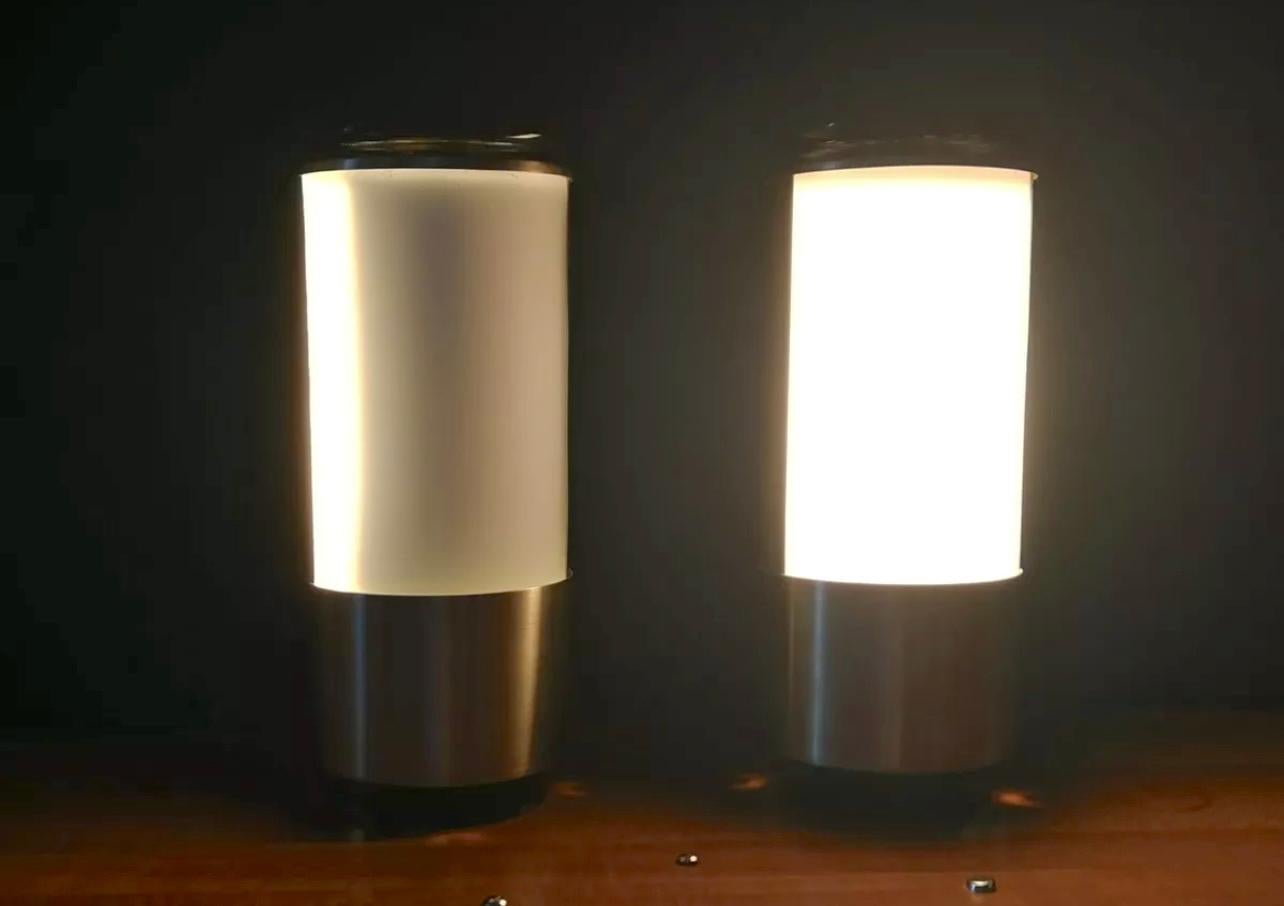 Mid-Century Modern Pair of Rare Labeled Lumi Milano Table Lamps For Sale 5